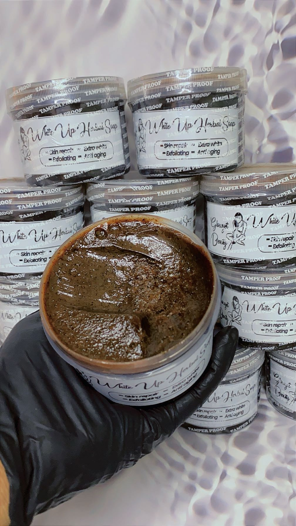 Whitening black soap