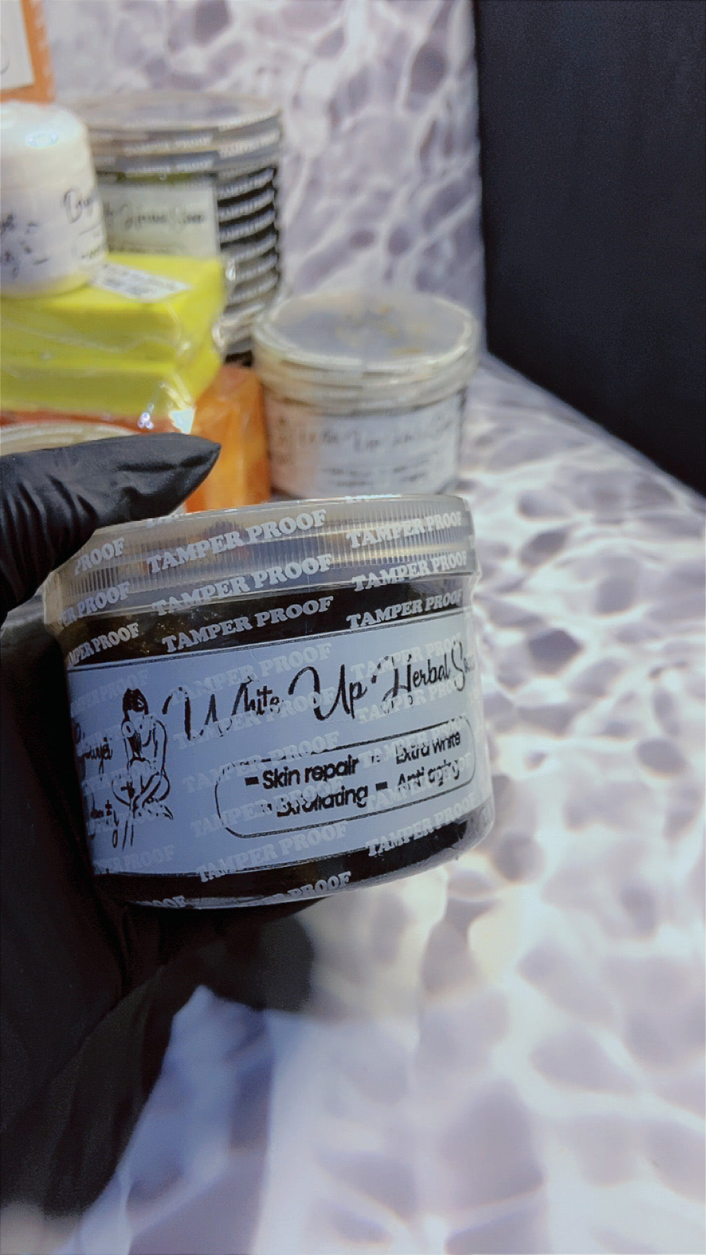 Whitening black soap